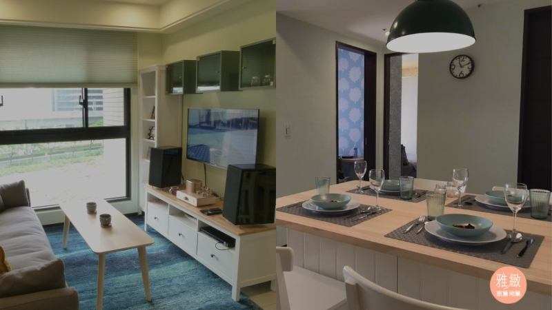 北歐風客餐廳改造:IKEA傢俱+BCD蜂巢簾營造綠意森林風