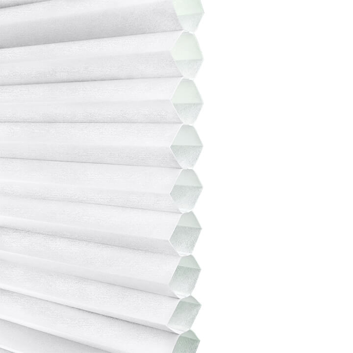 Kinna電動雙循環上下開合半透光蜂巢簾 白色 (White)