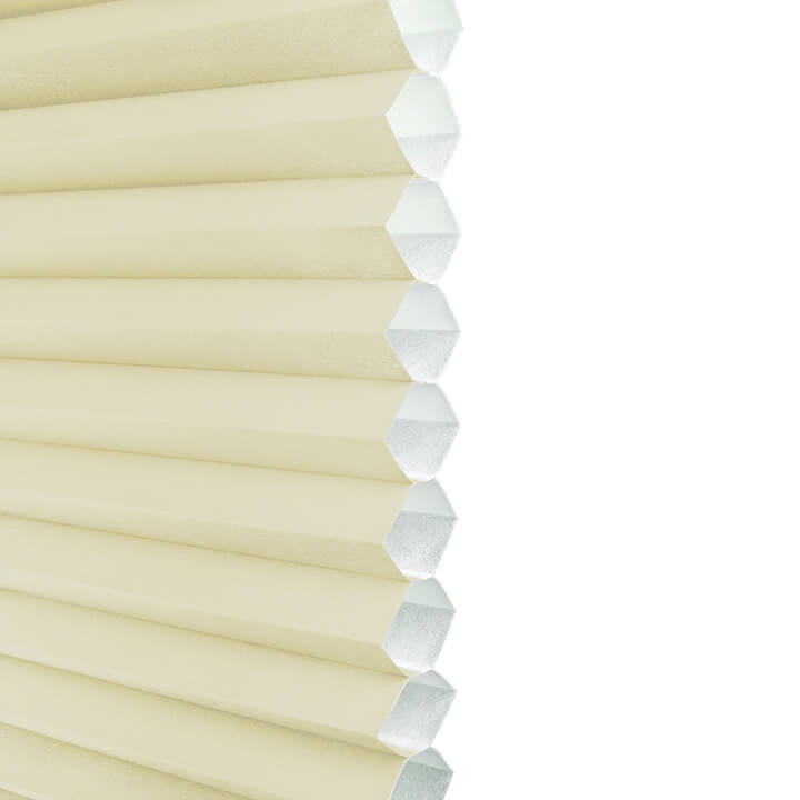Kinna電動雙循環上下開合半透光蜂巢簾 淺黃 (Light yellow)