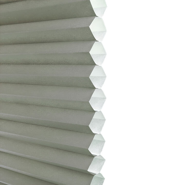 Kinna電動雙循環上下開合半透光蜂巢簾 淺灰 (Light Gray)