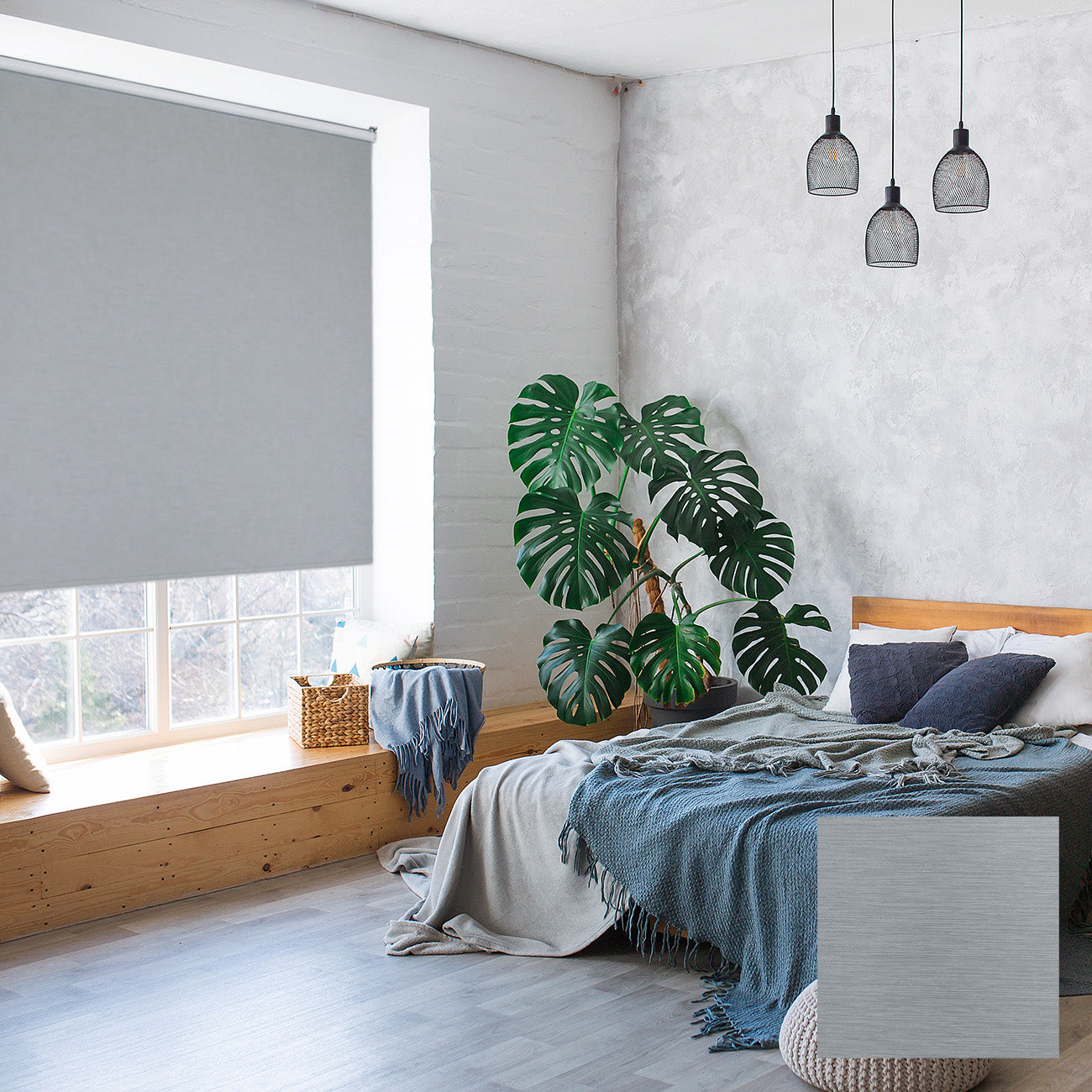 Floda 手動遮光捲簾岩霧灰 (Stone Mist)