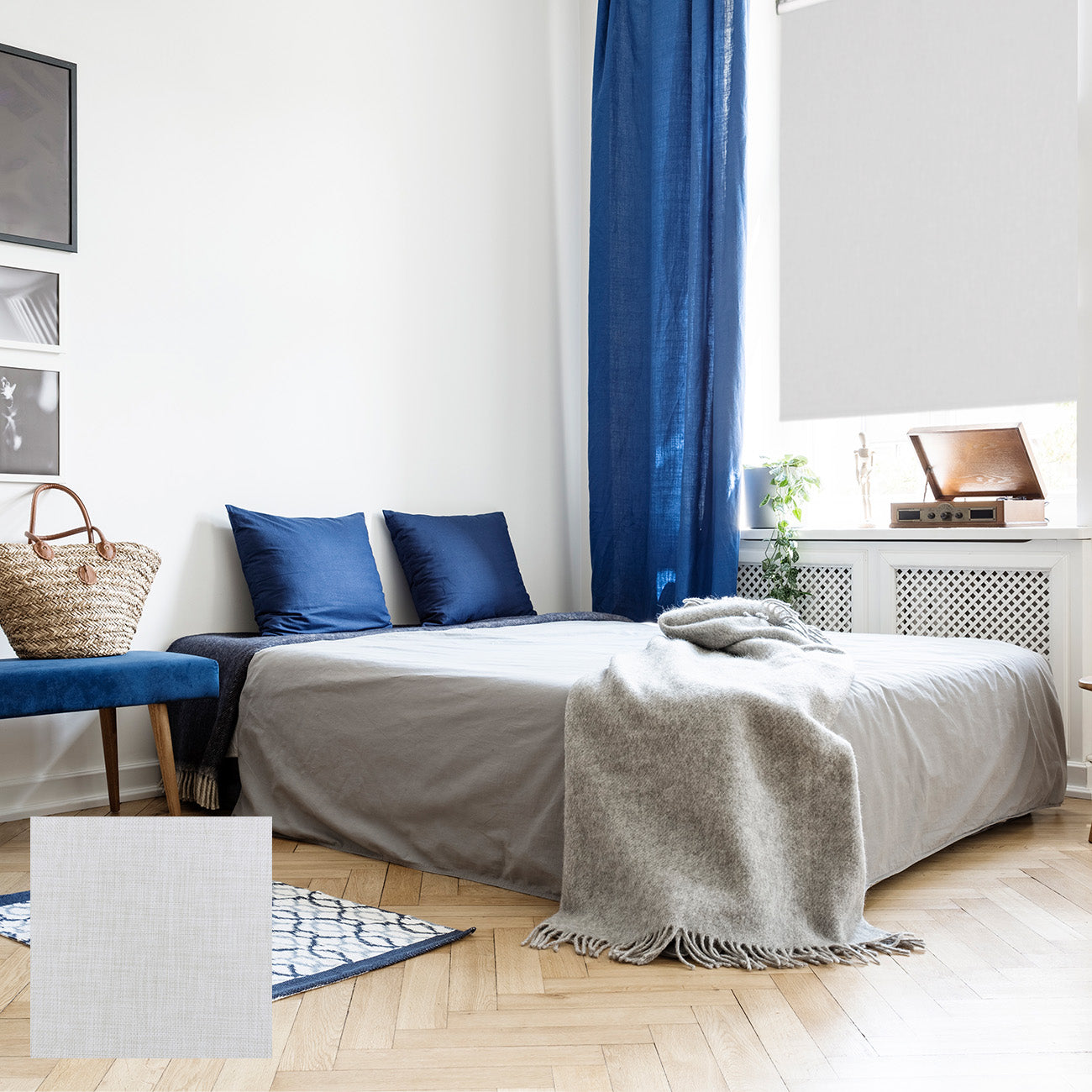 Tibro 手動遮光捲簾 雲杉白 (Spruce White)