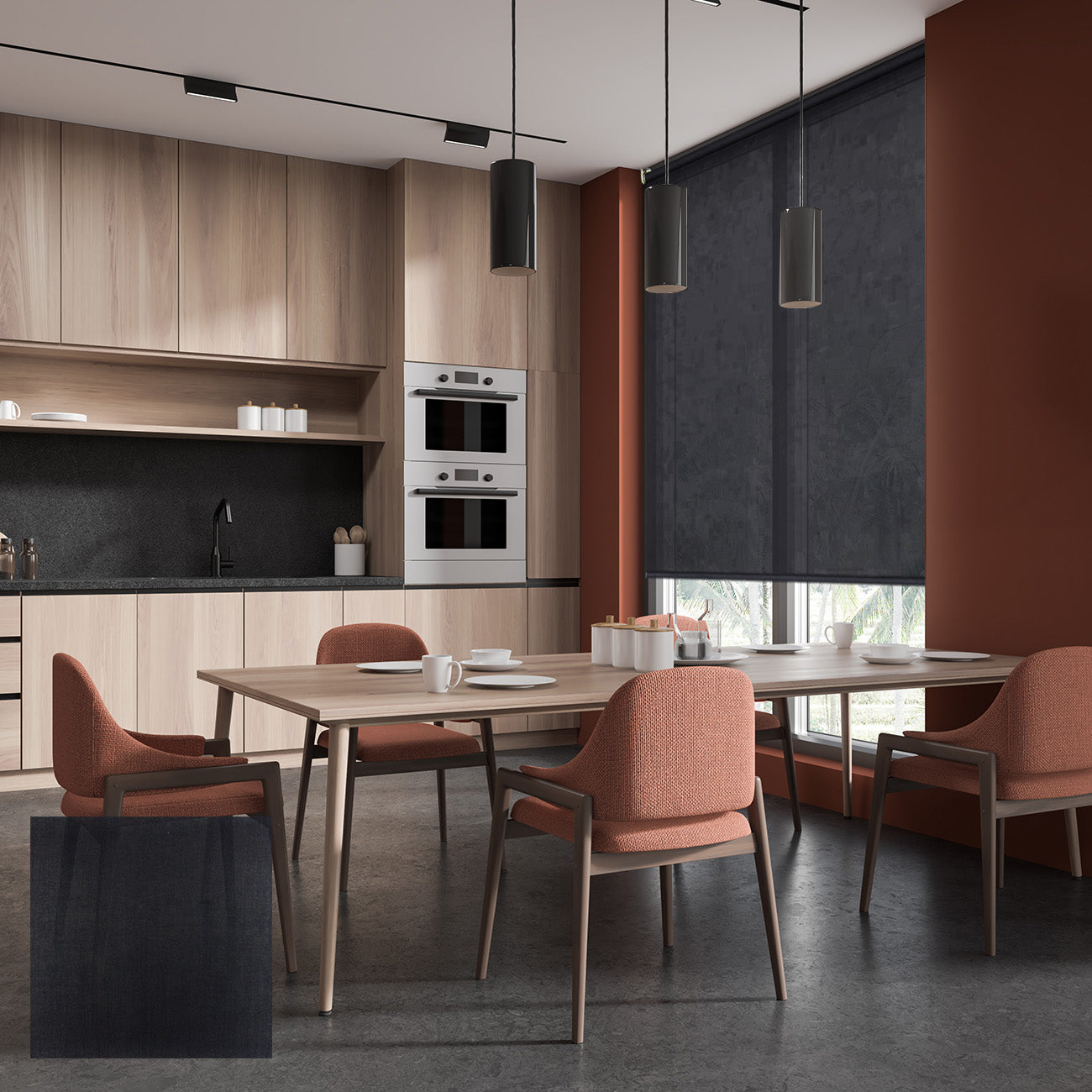 Lomma 手動紗捲簾 極夜黑 (Deep Black)