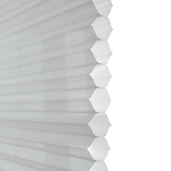 亮灰手提上下開合紗蜂巢簾 (Gray Sheen)