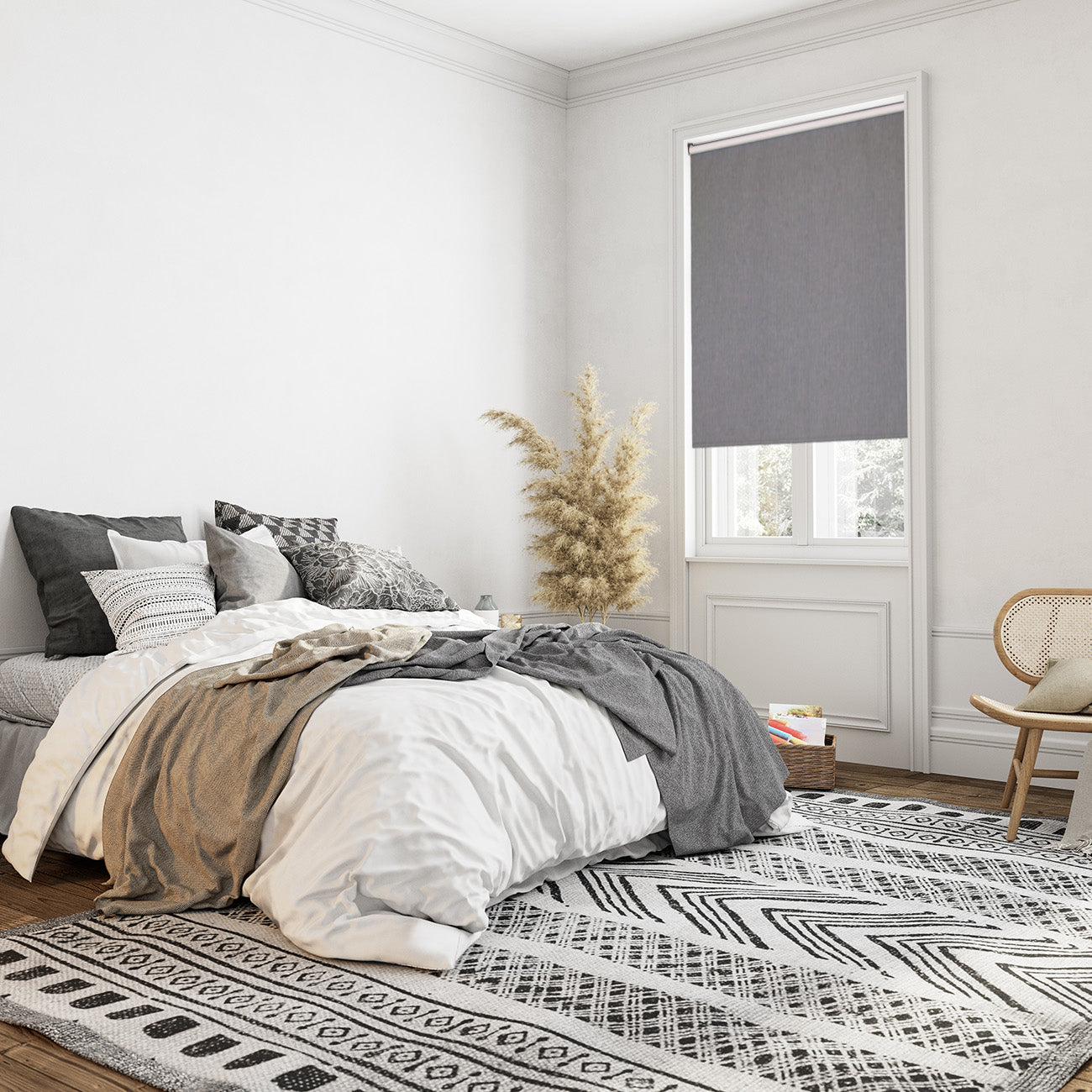 Tibro 手動遮光捲簾 苔蘚灰 (Moss Grey)