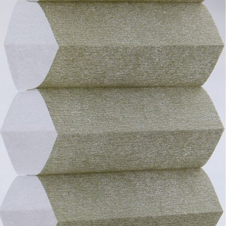 草綠雙循環上下開合半透光蜂巢簾 (Avocado)