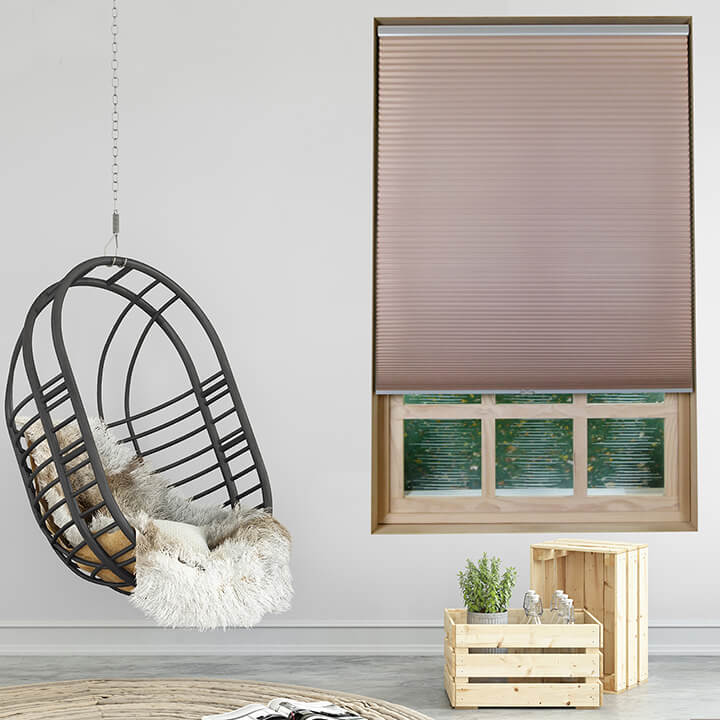 甜粉標準型手提半透光蜂巢簾 (Roseate)