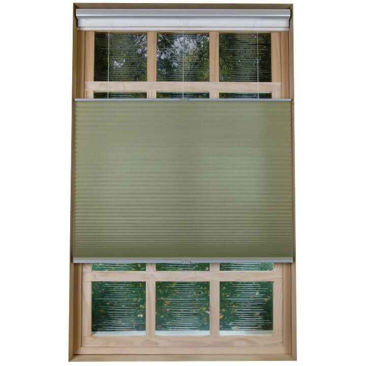 草綠手提上下開合半透光蜂巢簾 (Avocado)