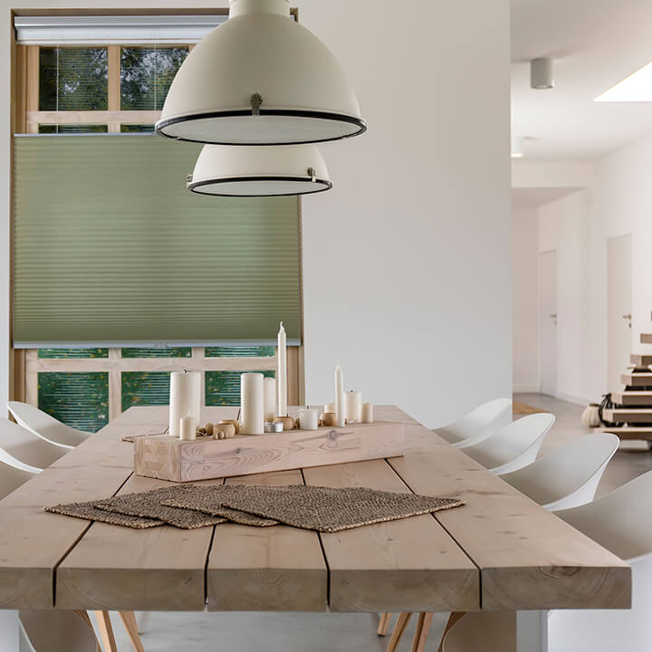 草綠手提上下開合半透光蜂巢簾 (Avocado)