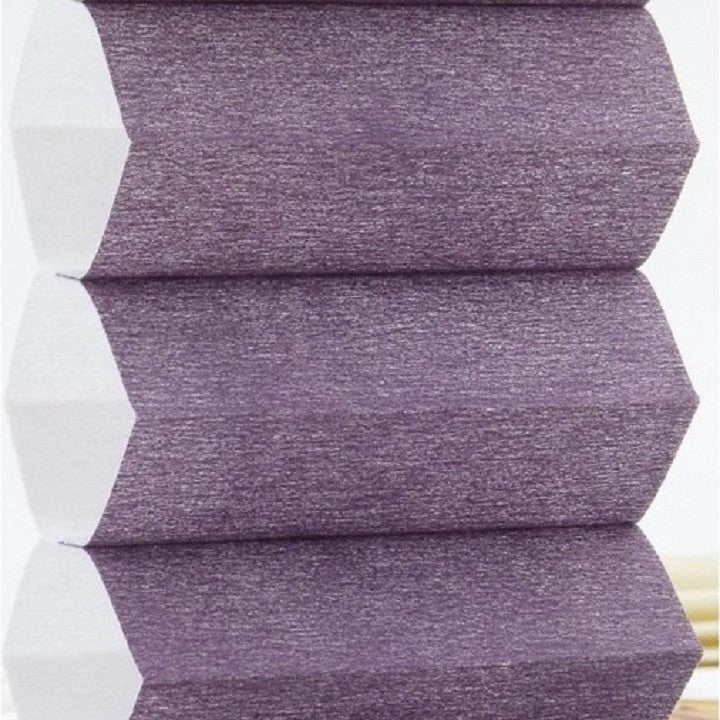 藍紫電動標準型半透光蜂巢簾 (Royal Purple)