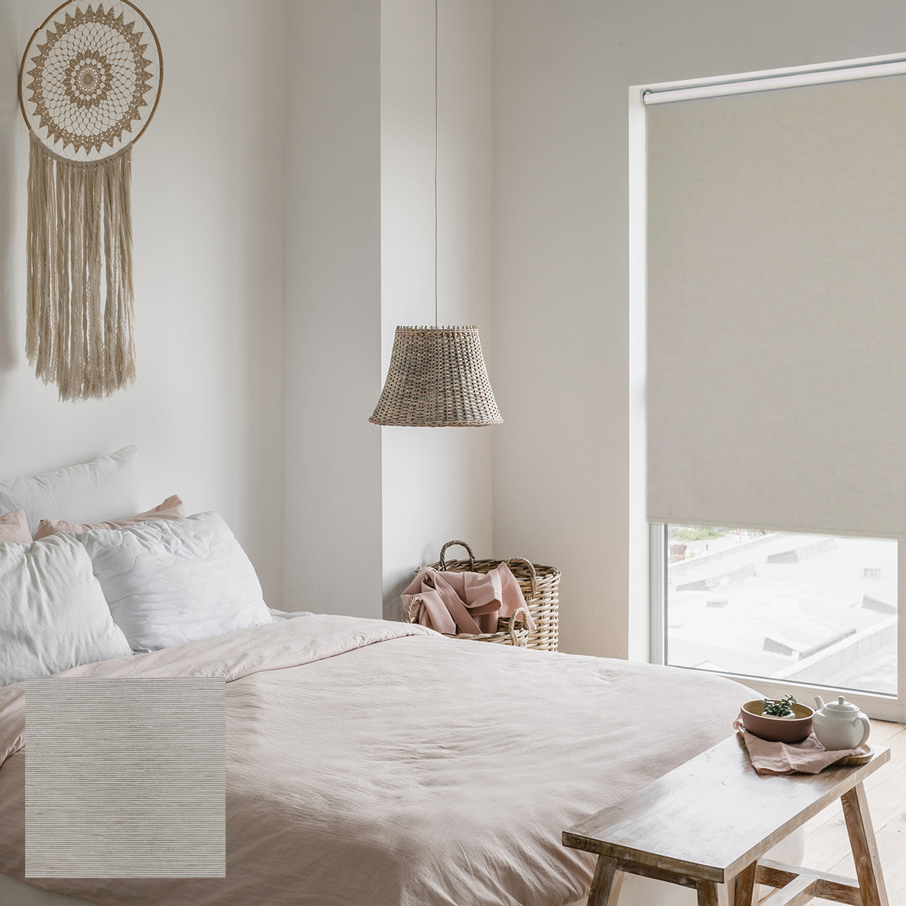 Floda 手動遮光捲簾橄欖沙 (Olive Beige)