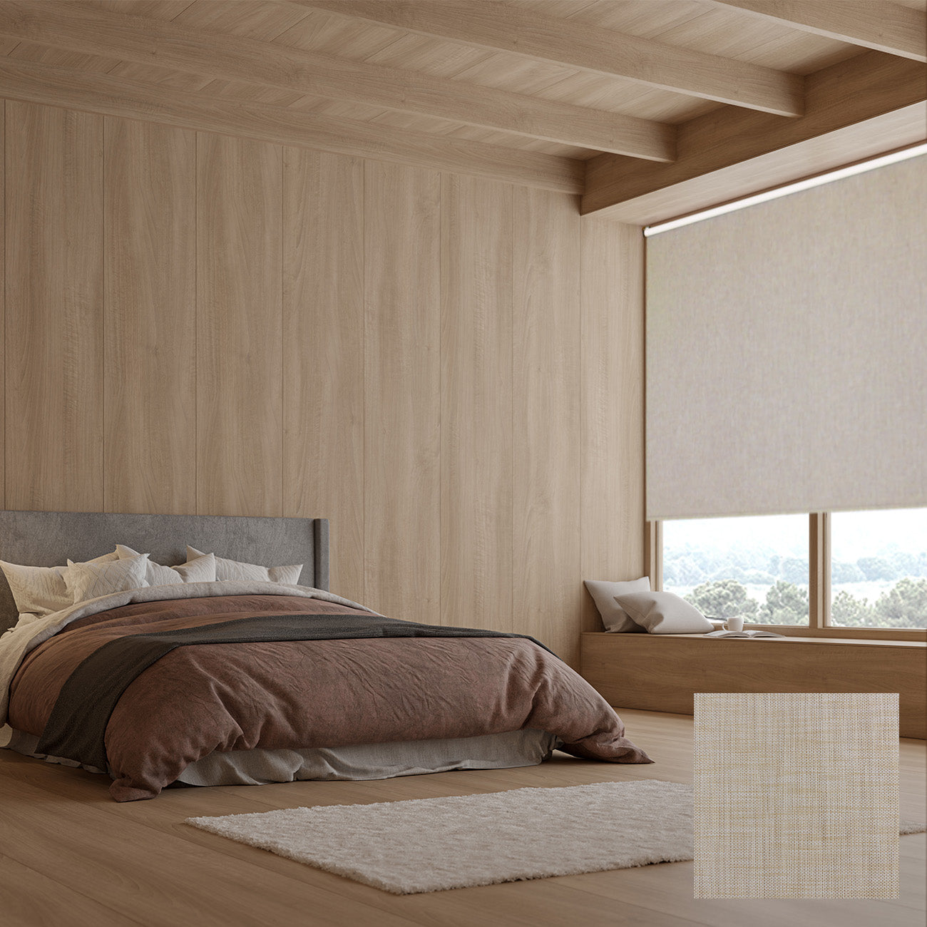 Tibro 手動遮光捲簾 柔麥黃(Soft Wheat)