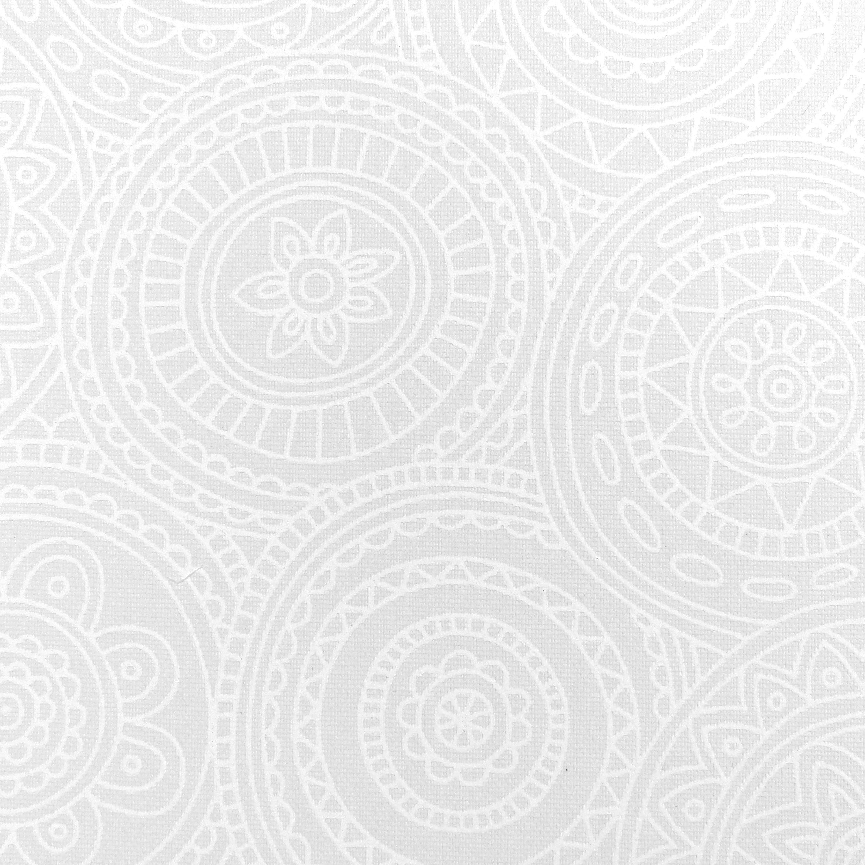 Mora 手動半透光捲簾 圓舞白 (Mandala White)