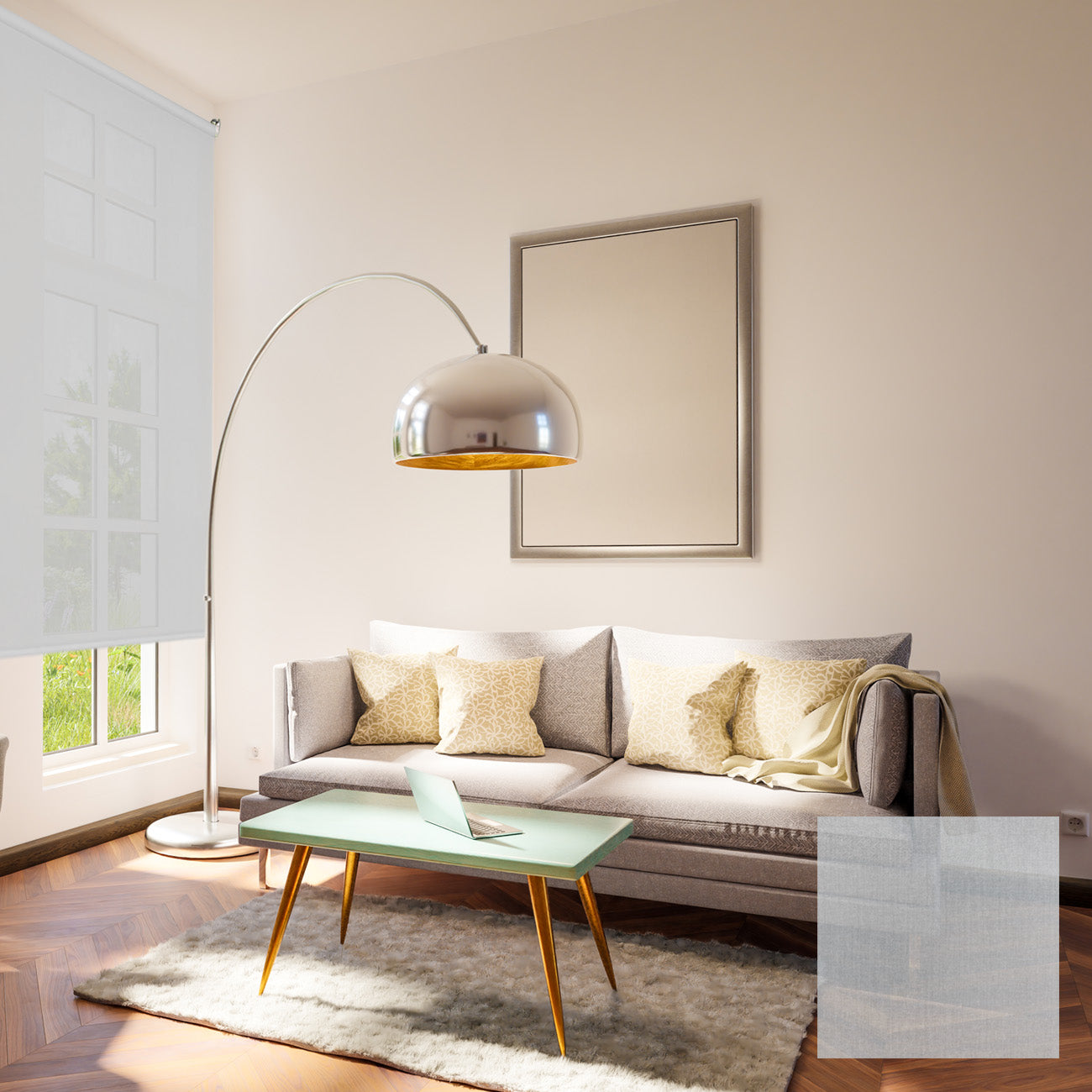 Lomma 手動紗捲簾 晨光白 (Morning White)