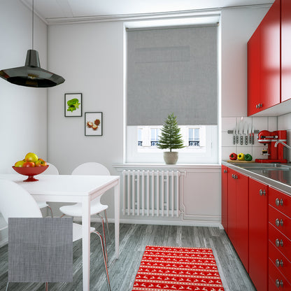 Sala 手動陽光面料捲簾 石板灰 (Stone Texture)