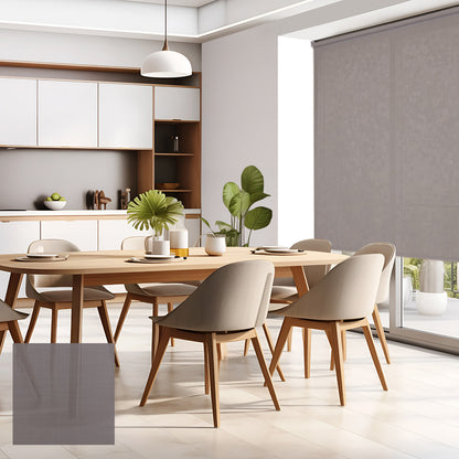 Skara 手動陽光面料捲簾 霧岩灰 (Mist Greige)