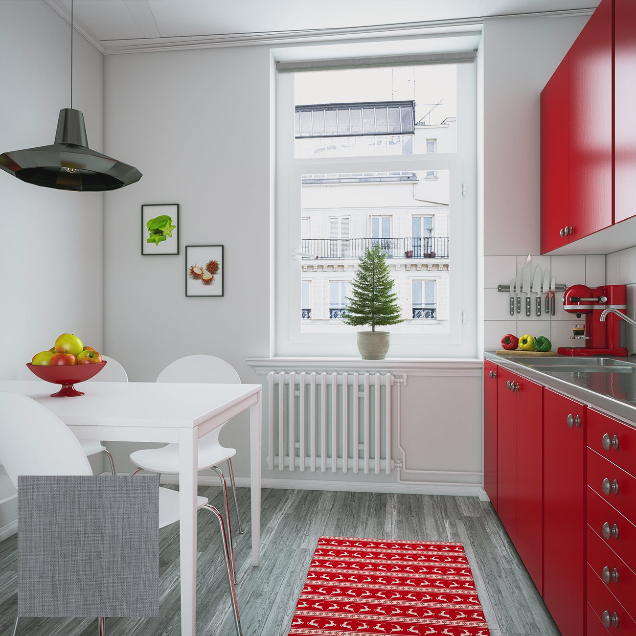 Sala 手動陽光面料捲簾 石板灰 (Stone Texture)