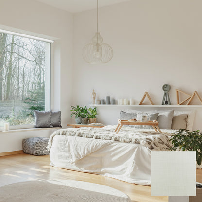 Tibro 手動遮光捲簾 棉白米 (Cream Linen)