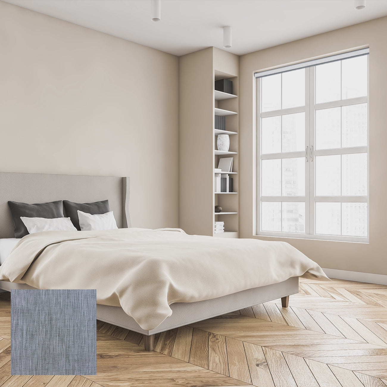 Tibro 手動遮光捲簾 苔蘚灰 (Moss Grey)