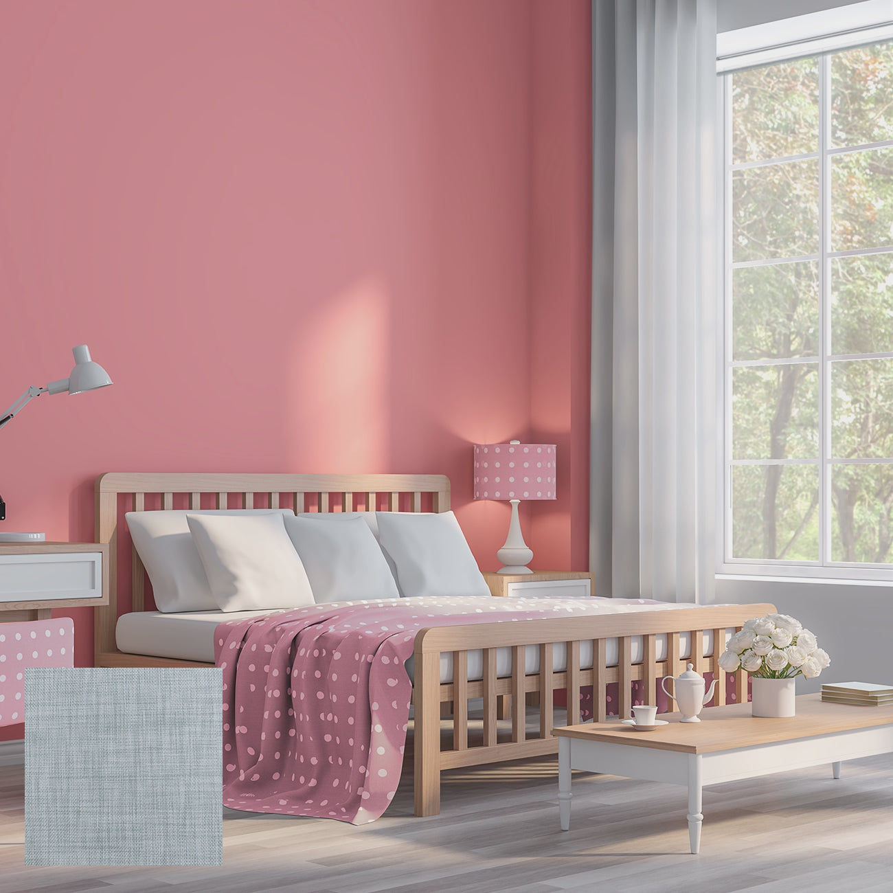 Tibro 手動遮光捲簾 冷霧藍 (Frosted Blue)