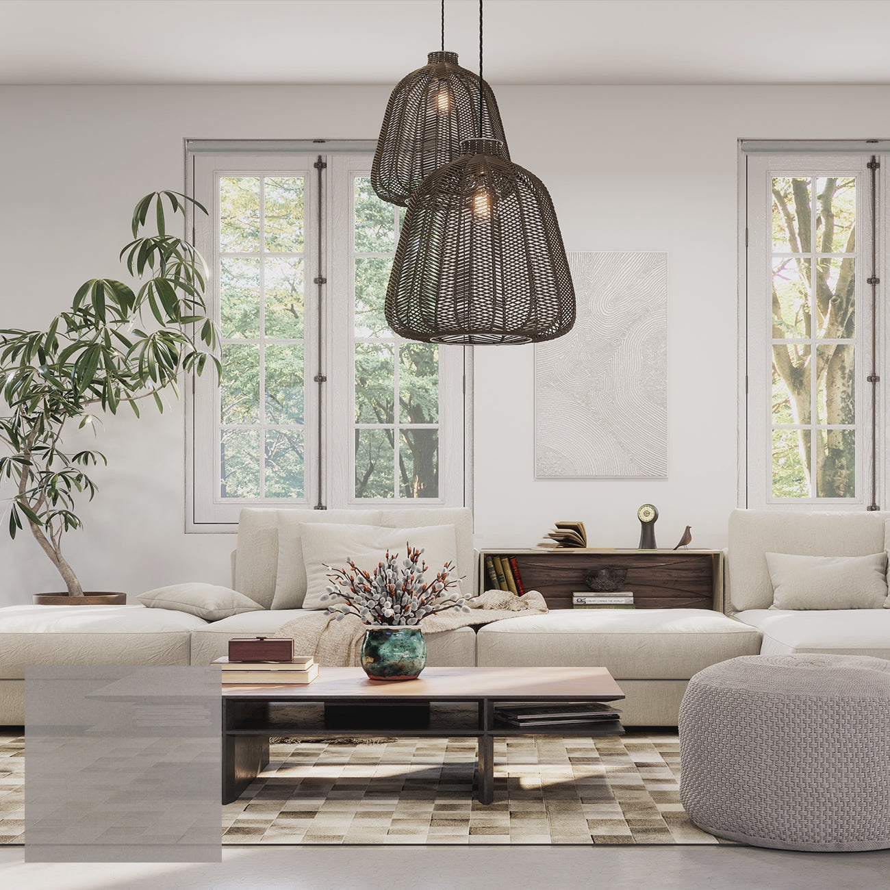 Lomma 手動紗捲簾 亞麻米 (Linen Beige)