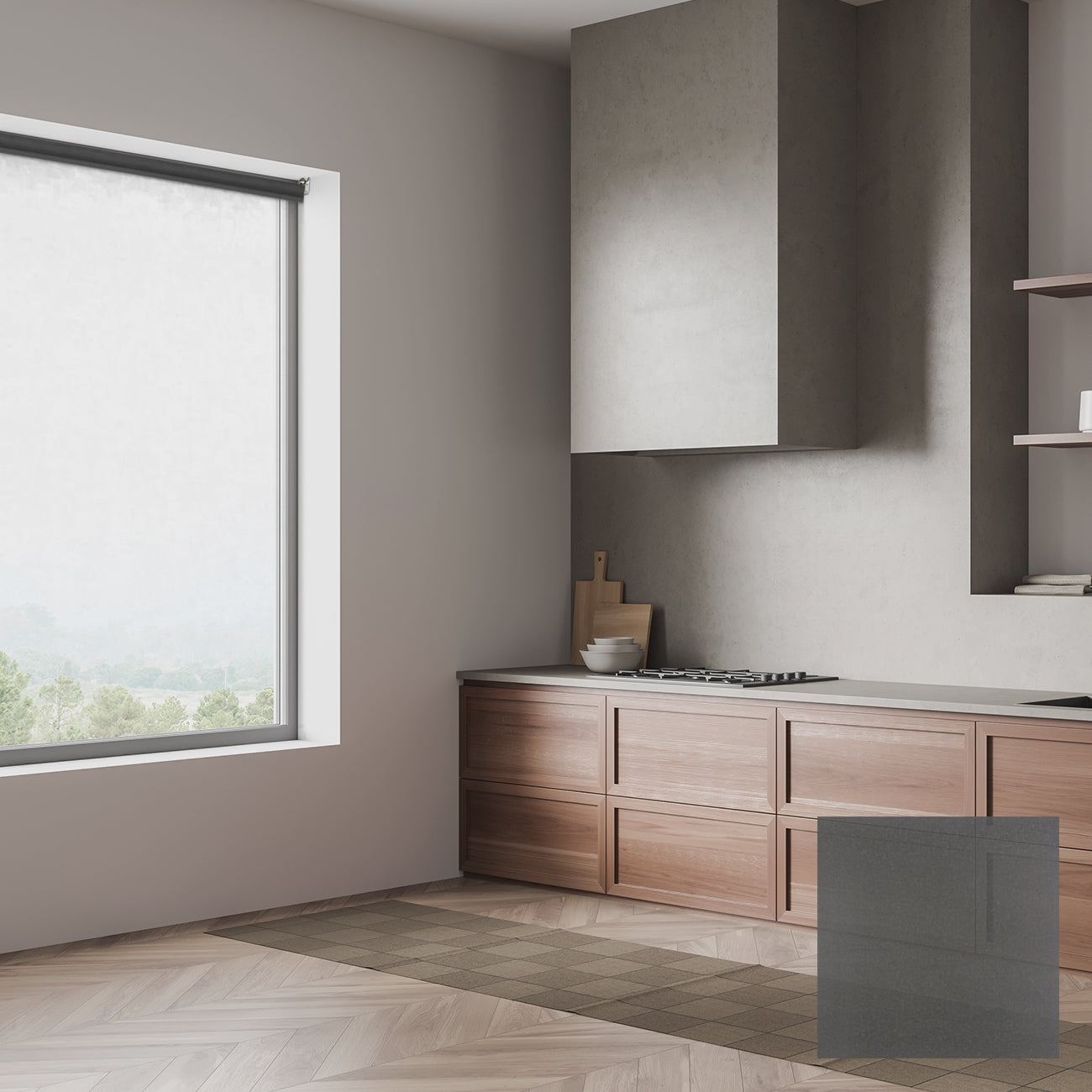 Lomma 手動紗捲簾 夜影藍灰 (Twilight Blue Grey)